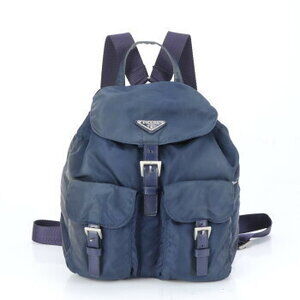 Prada Tessuto nylon leather rucksack triangle logo shoulder bag